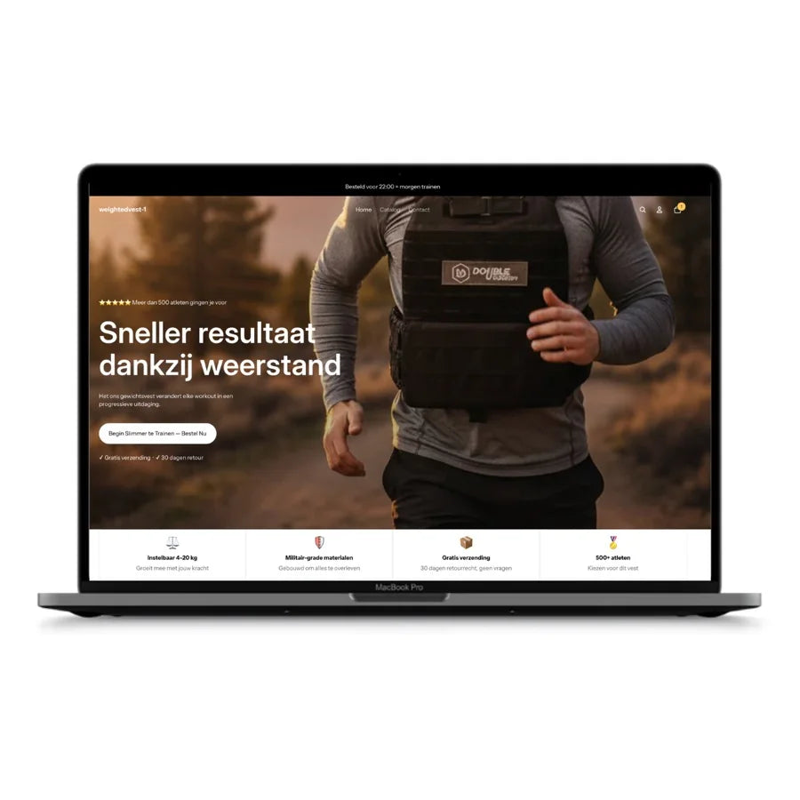 Webshop mit Gewichtswesten